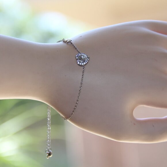 New in Box Michael Kors Sterling Silver Heart CZ Bracelet - Picture 10 of 13